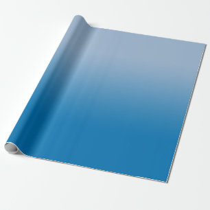 Minimale lichtblauw tot donkerblauw verloop cadeaupapier