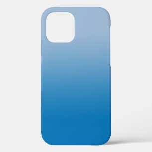Minimale lichtblauw tot donkerblauw verloop iPhone 12 hoesje