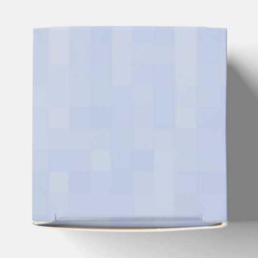 Minimale lichtblauwe abstracte patroonelegant bedankdoosjes (Bovenkant)