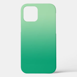 Minimale lichtgroene tot donkergroene gradiënt iPhone 12 hoesje
