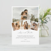 Minimale liefde & Bedankt bruiloft bedankkaart Kaart (Staand voorkant)