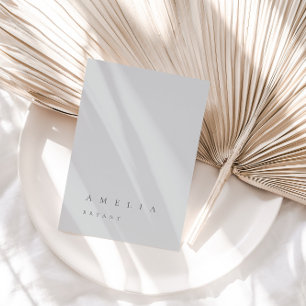 Minimale Light Slate Blue Guest Name Place Card