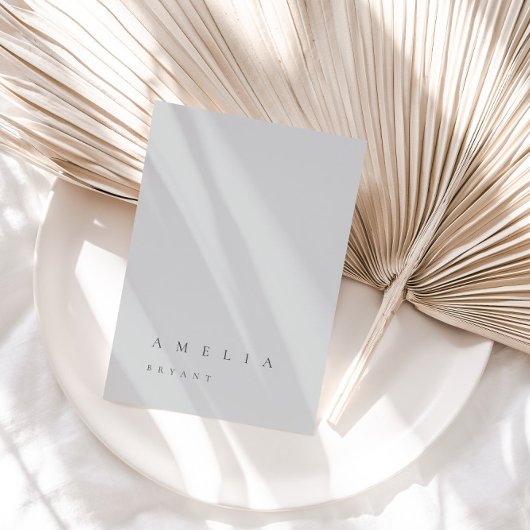 Minimale Light Slate Blue Guest Name Place Card