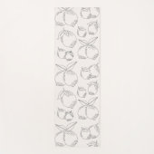 Minimale lijn citroenfruitmarkt yogamat (Voorkant)