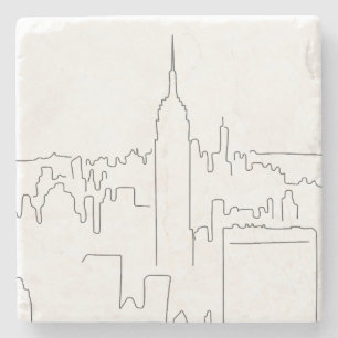 Minimale lijn New York City Stenen Onderzetter