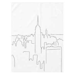 Minimale lijn New York City Tafelkleed