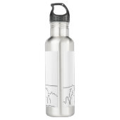 Minimale lijn New York City Waterfles (Achterkant)