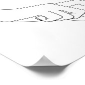 Minimale lijndikte Eenvoudige rendie Poster (Hoek)