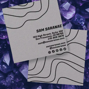 Minimale lijnen Abstracte vormen Unieke grafische  Vierkante Visitekaartje