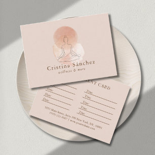 Minimale lijnkunst Vrouw Yoga-meditatie  Visitekaartje