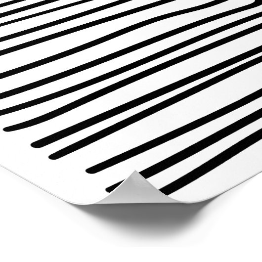 Minimale lijntekening Eenvoudige unieke haaienvinn Poster (Hoek)