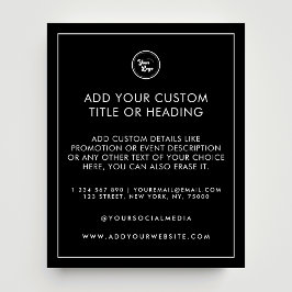 Minimale Lijst Border Custom Business Logo Black Flyer