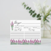 Minimale lila lavender Recipe Request (Staand voorkant)