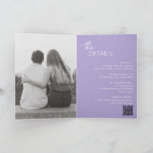 Minimale Lila QR-code Modern Wedding (Binnen)