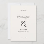 Minimale lint bruiloft save the date (Voorkant)