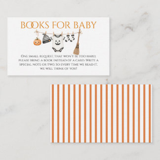 Minimale Little Boo Halloween Baby Shower Informatiekaartje