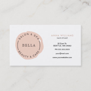 Minimale Logo Blush Salon en Spa afspraakkaart Afsprakenkaartje