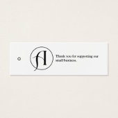 Minimale Logo Business Hang Label Card Mini Visitekaartjes (Voorkant)