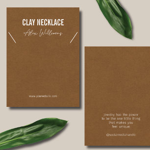 Minimale Logo juwelen Ketting-kaart Visitekaartje