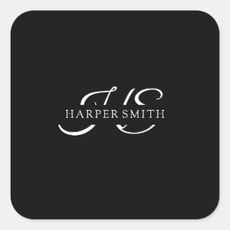 Minimale Logo-kaarsenbout Sticker B&W