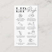 Minimale Logo Lip Blush Nazorginstructies Visitekaartje (Voorkant)