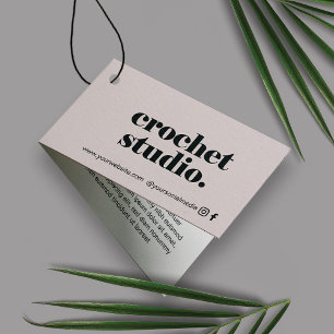 Minimale Logo QR-code gevolgd door Label Kaart han