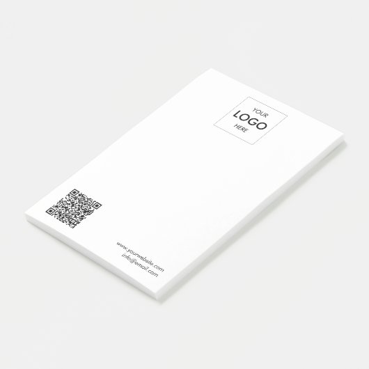 Minimale logo QR-code Post-it® Notes (Schuin)