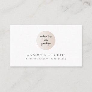 Minimale Logo QR-code voor fotografie Studio Busin Visitekaartje