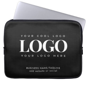 Minimale Logo voor zwart-witbedrijf Laptop Sleeve