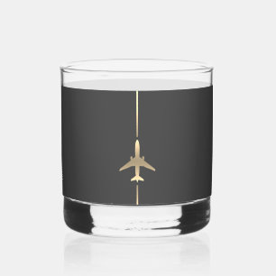 Minimale luchtvaart whisky glas