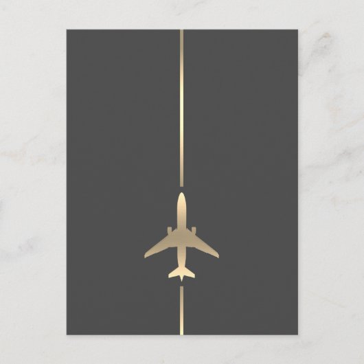 Minimale luchtvaartpostkaart aankondigingskaart (Voorkant)