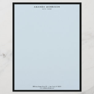 Minimale Luxale Boutique Black/Blue Briefhoofd