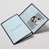 Minimale Luxale Boutique Black/Blue Brochure Drieluik Kaart