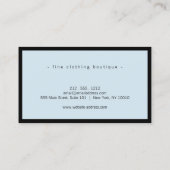 Minimale Luxale Boutique Black/Blue Visitekaartje (Achterkant)