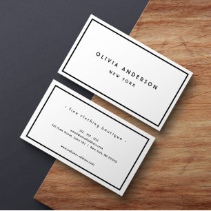 Minimale Luxale Boutique Black/Ivory Visitekaartje