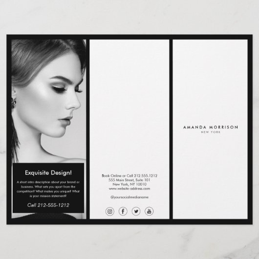 Minimale Luxale Boutique Black/White Brochure (Voorkant)