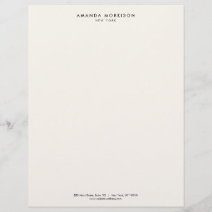 Minimale Luxalist Boutique Ivory Letterhead Briefhoofd