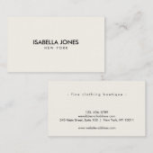 Minimale Luxalist Boutique Ivory Visitekaartje (Voorkant / Achterkant)