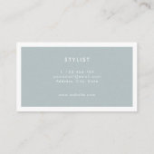 Minimale luxe luxe blauw visitekaartje (Achterkant)