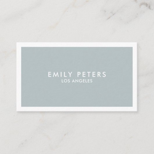 Minimale luxe luxe blauw visitekaartje (Voorkant)