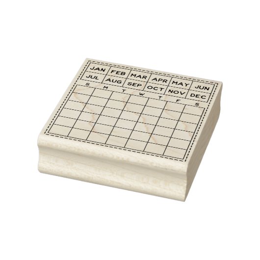Minimale maandelijkse planner 	rubberstempel (Stempel)