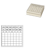Minimale maandelijkse planner 	rubberstempel (Gestempeld)