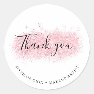 Minimale Make-up Artist Bedankt Sticker