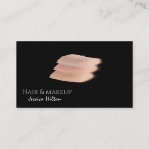 Minimale make-up paletpenseelstreken visitekaartje