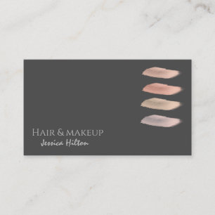 Minimale make-up paletpenseelstreken visitekaartje
