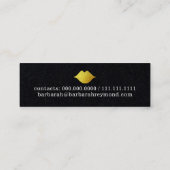minimale make-up schoonheidsberoeps modern zwart mini visitekaartje (Achterkant)