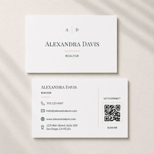Minimale Makelaar QR-code Visitekaartje