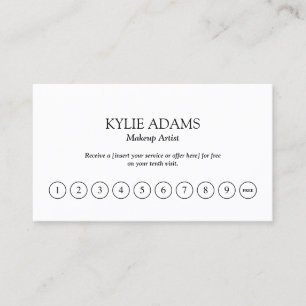 Minimale Makeup Artist Loyalty Punch-kaart
