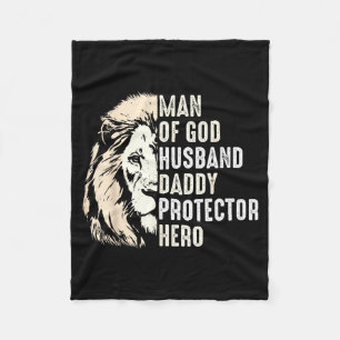 Minimale Man God Echtgenoot Vader Beschermer Fleece Deken