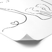 Minimale mand voor moeder en Baby olifant Poster (Hoek)